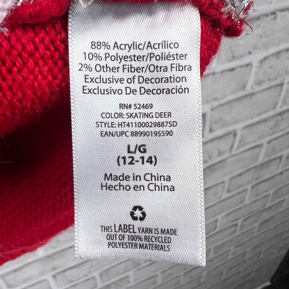 🎄|•HOLIDAY TIME•| Decorated Skating Reindeer Ugly Sweater Size Large - Picture 6 of 7